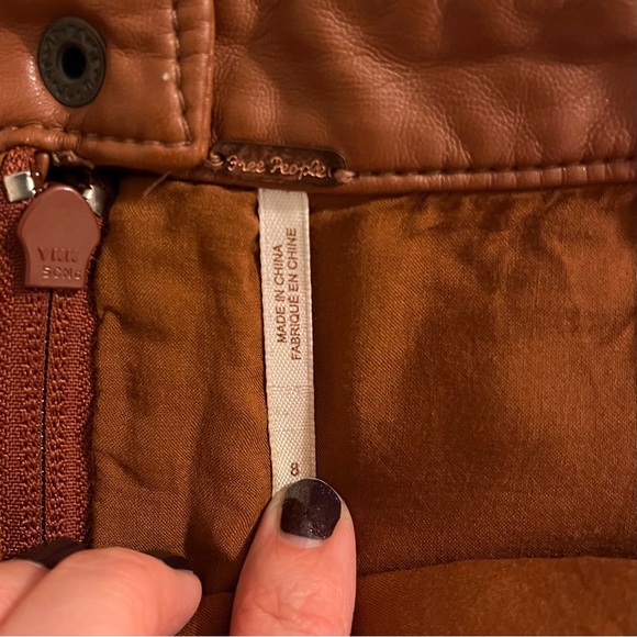 Free People Faux Leather Mini Skirt - Picture 3 of 6